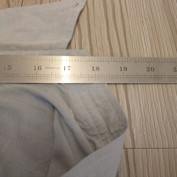 Nautica Button Up Shirt Adults Men's Large 18" Collar Long Sleeve Light Blue - Picture 6 of 7